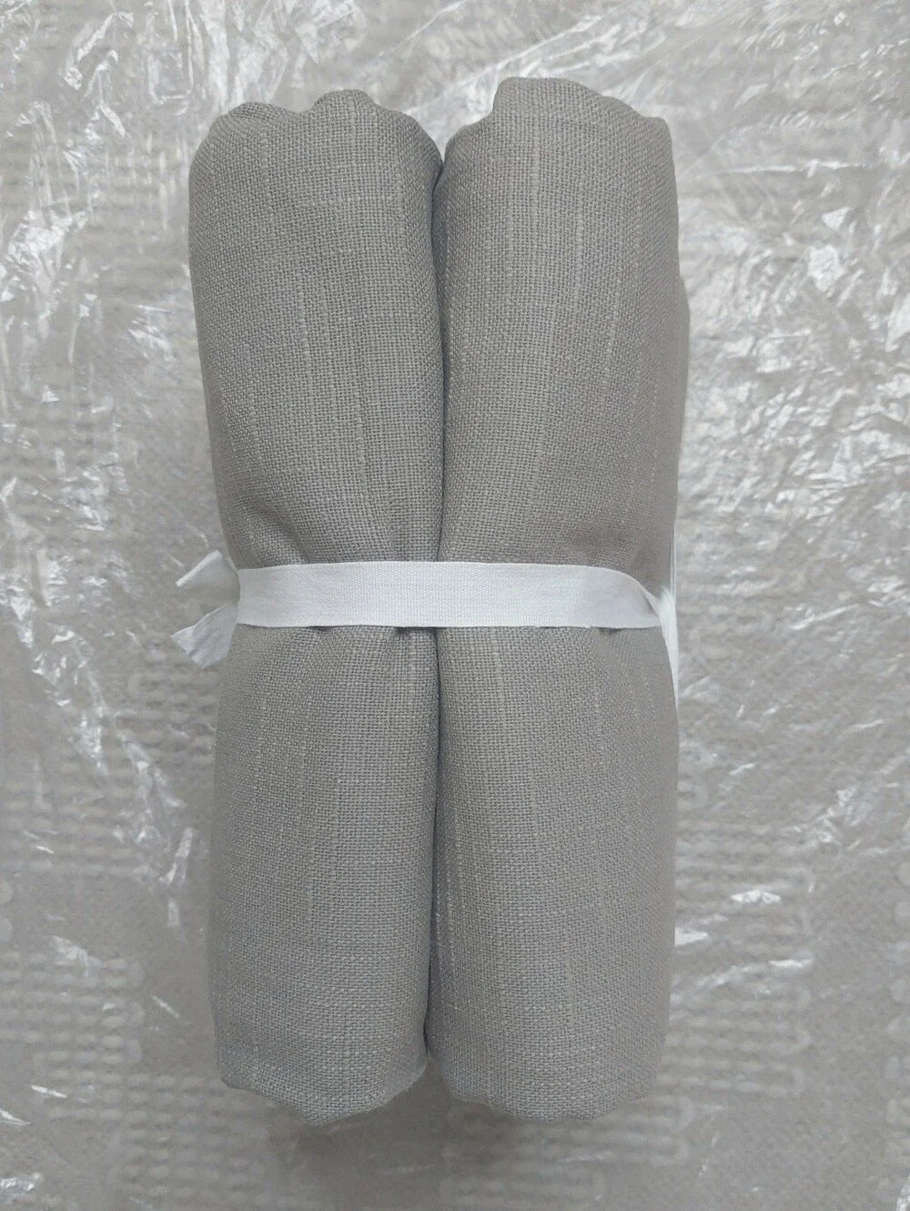 NWT! Quince 100% Cotton Grey Slub Filtering Curtains, 48
